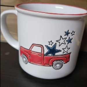 Truck red Patriotic Mug